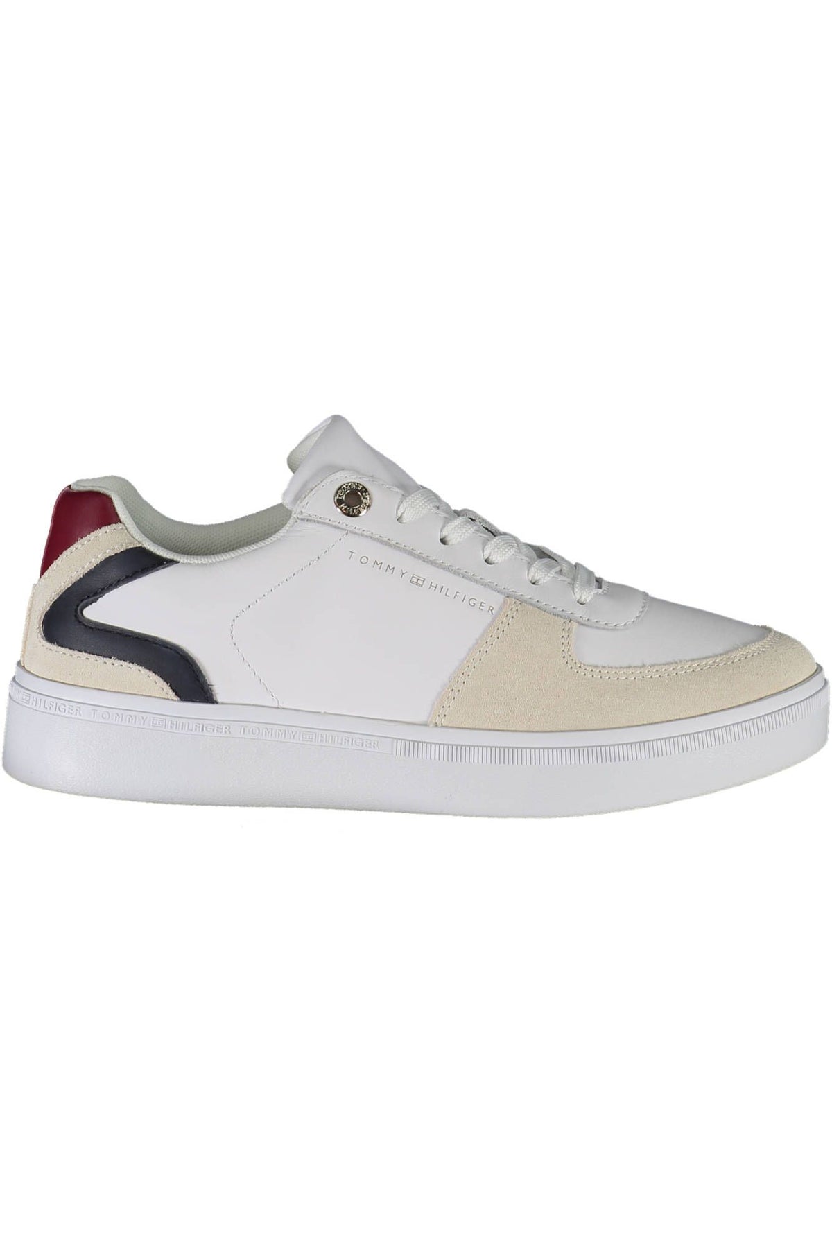 Tommy Hilfiger Chic White Lace-Up Sporty Sneakers