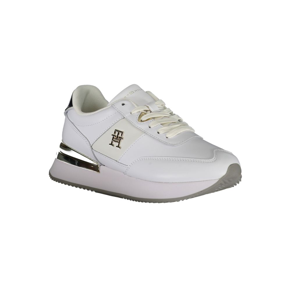 Tommy Hilfiger Elegant White Sneakers with Contrast Details