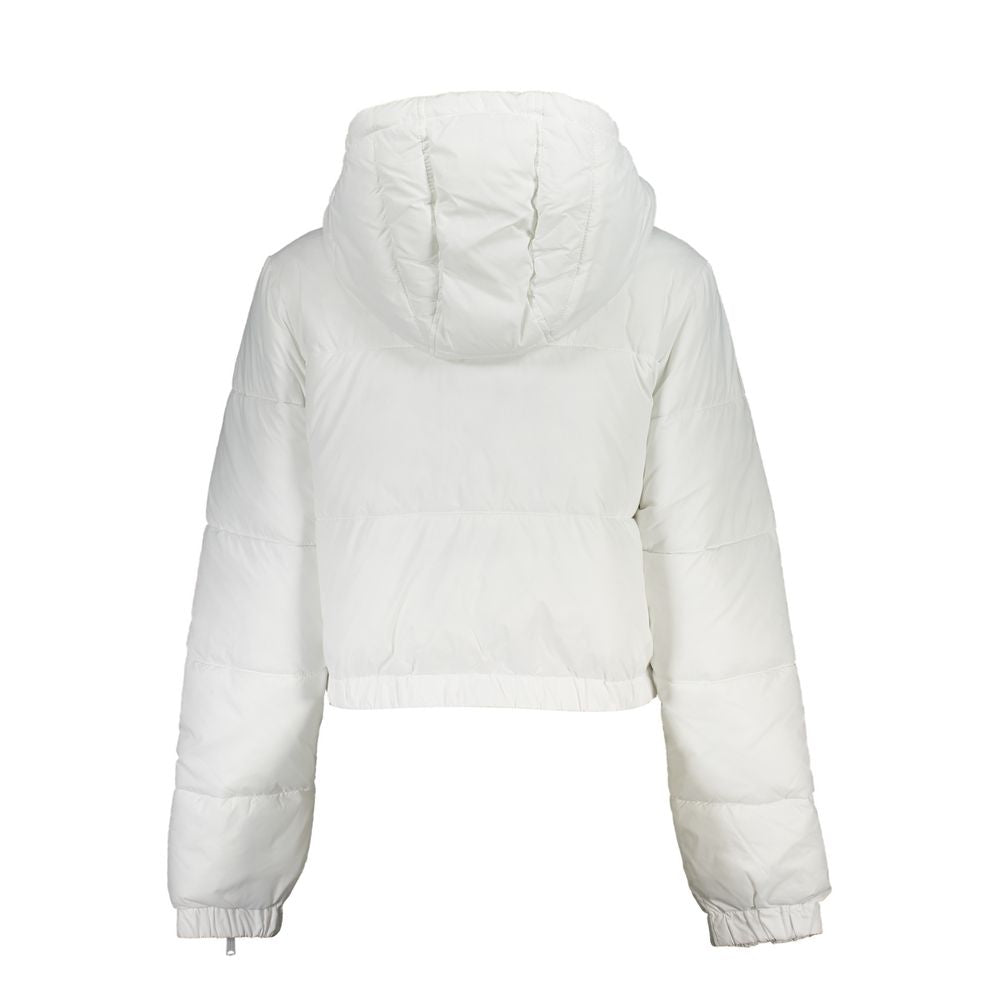 Tommy Hilfiger Elegant White Hooded Jacket - Sustainable Chic